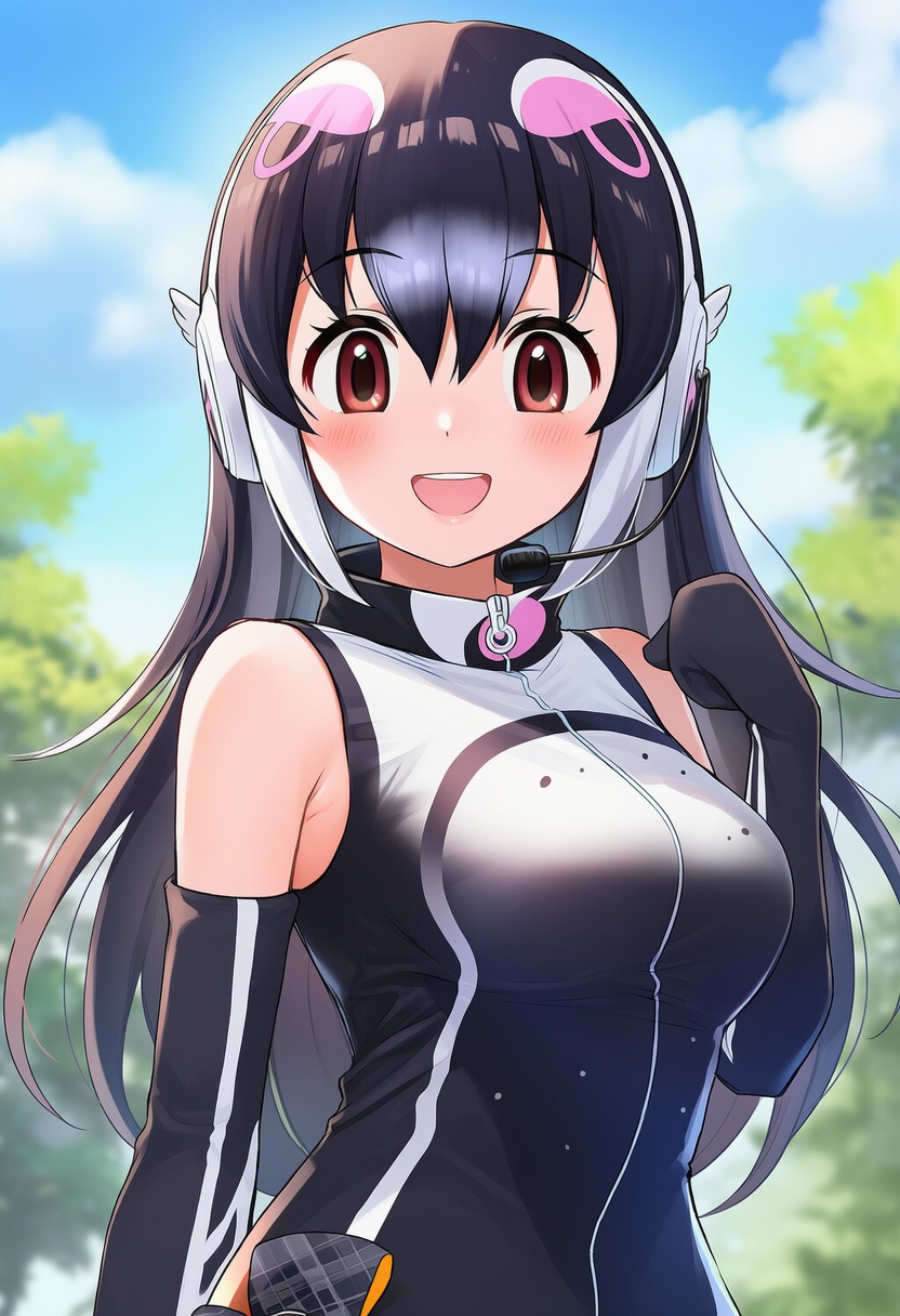 An image depicting african penguin (kemono friends)