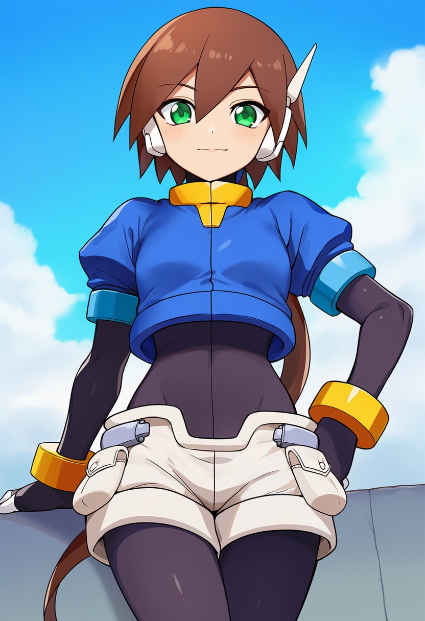 An image depicting aile (mega man zx)