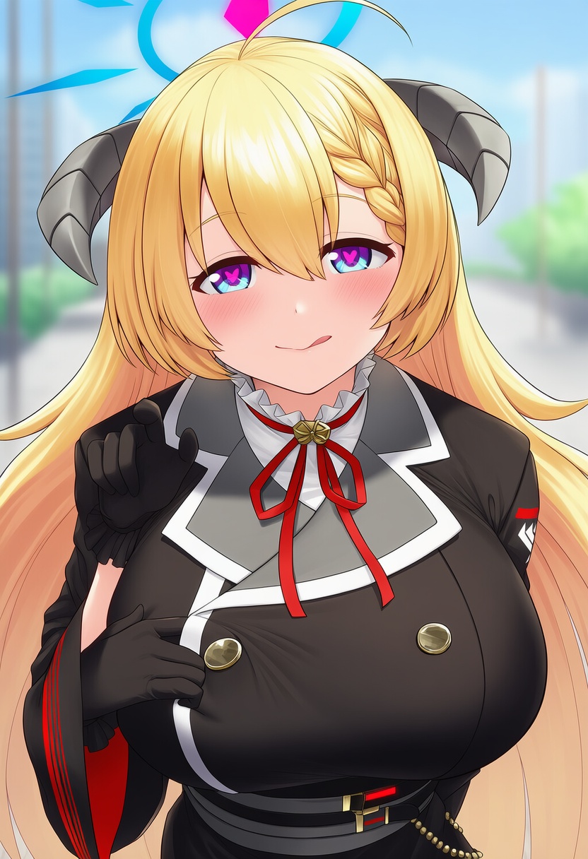 An image depicting akari (blue archive)