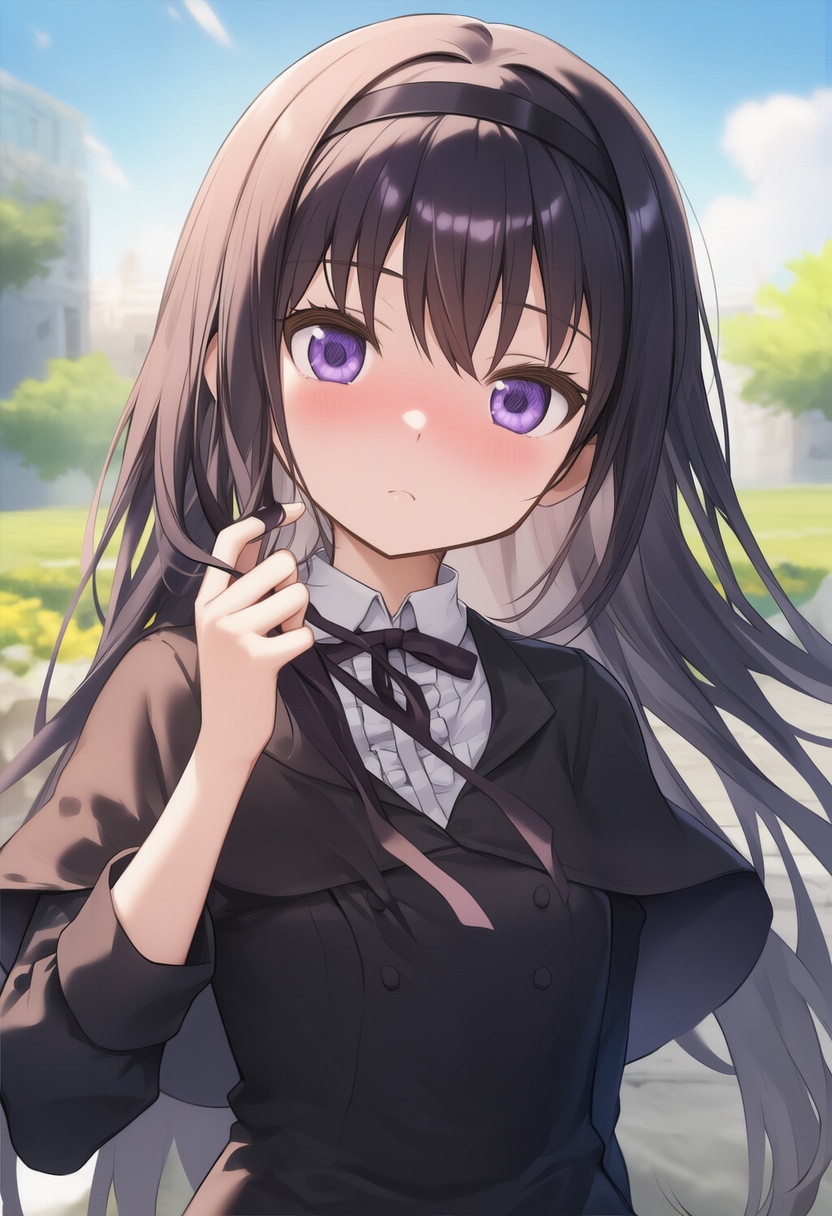 An image depicting akemi homura (black dress)