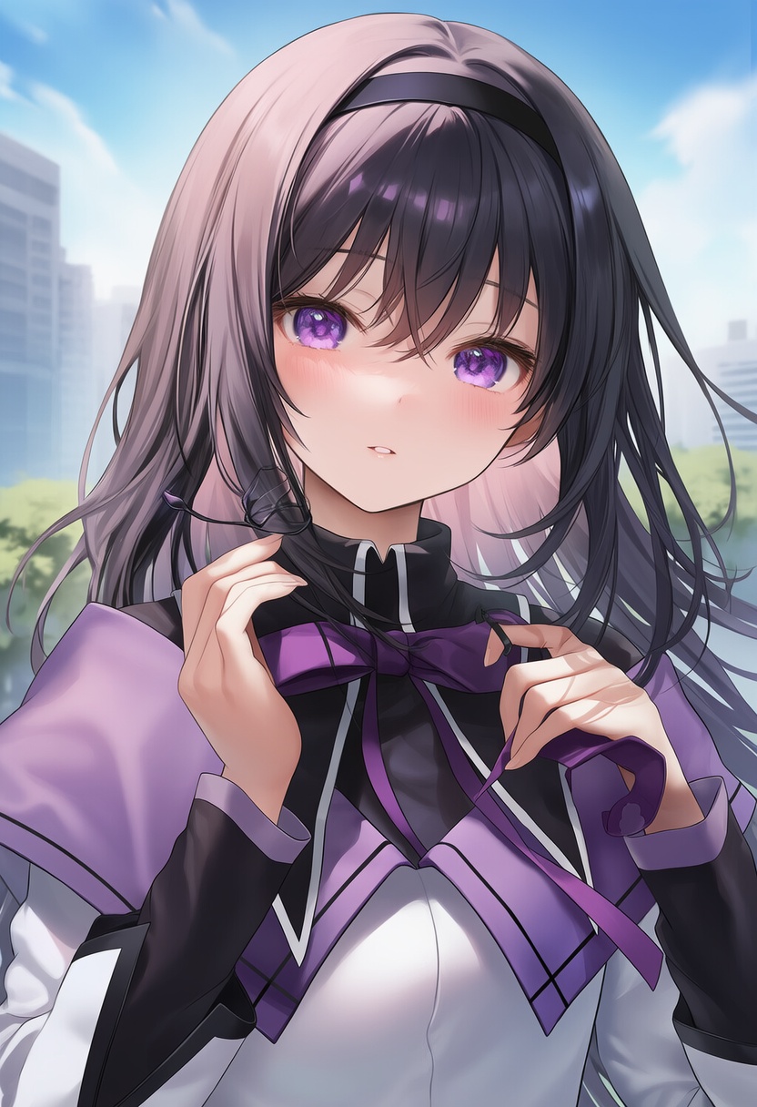 An image depicting akemi homura (magical girl)