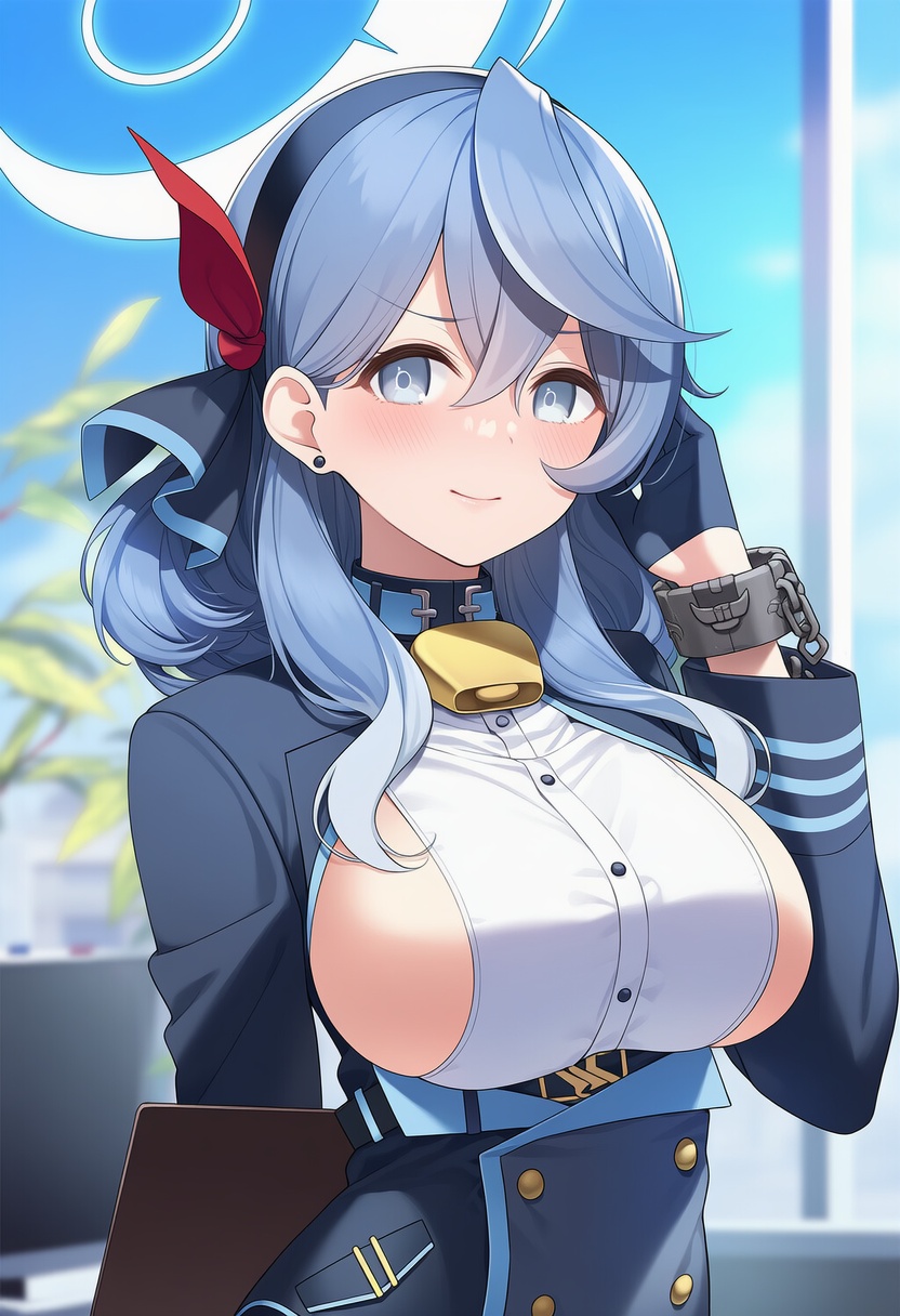 An image depicting ako (blue archive)