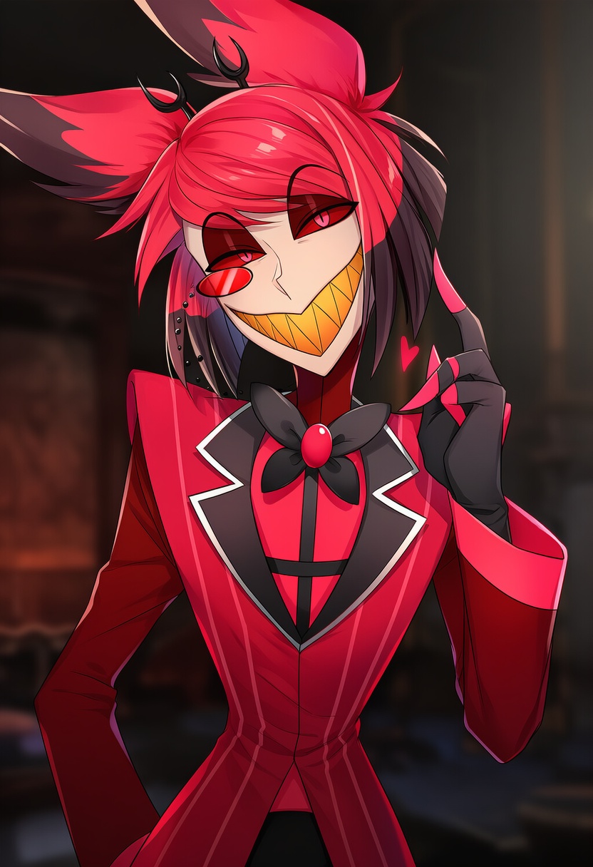 An image depicting alastor (hazbin hotel)