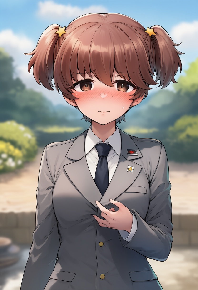 An image depicting alisa (girls und panzer)
