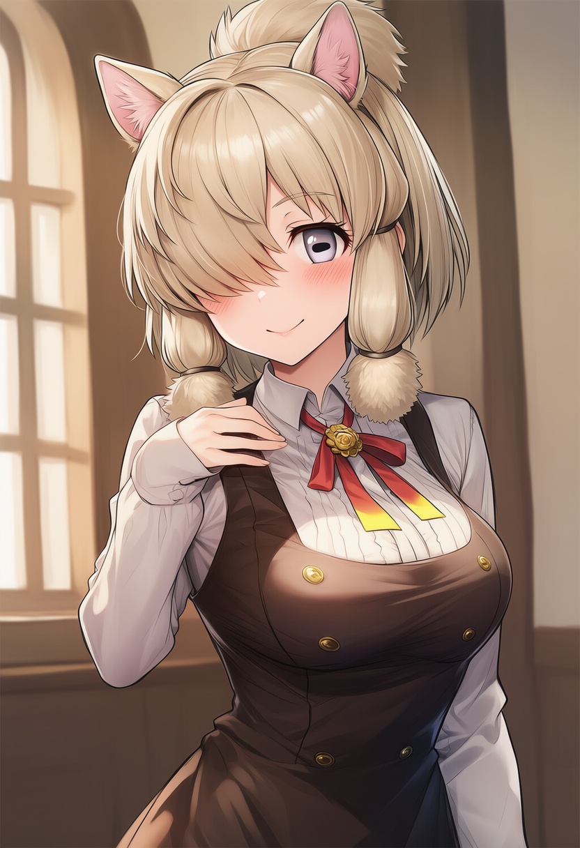An image depicting alpaca suri (kemono friends)