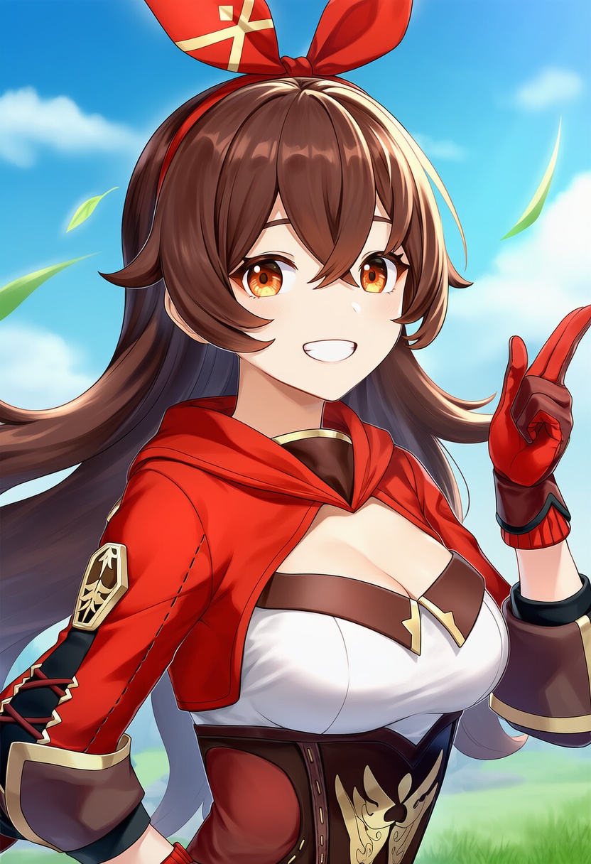 An image depicting amber (genshin impact)