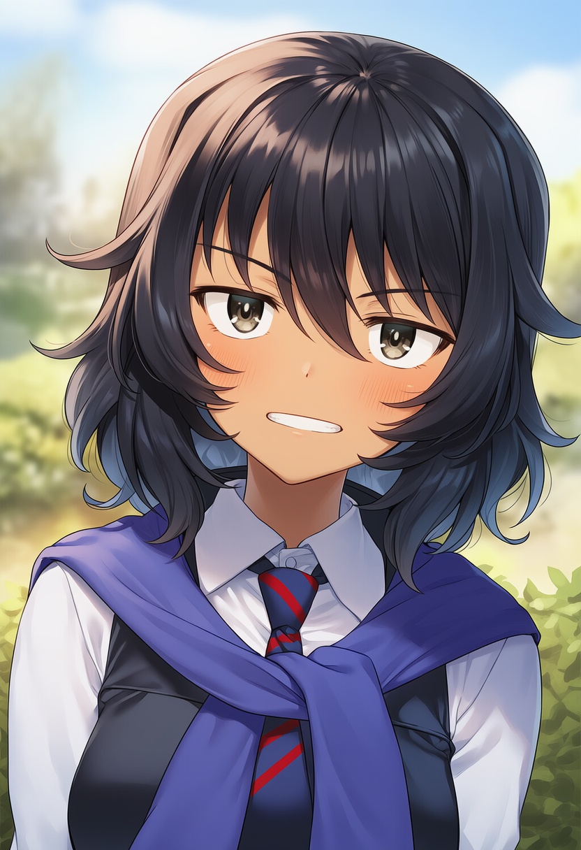 An image depicting andou (girls und panzer)