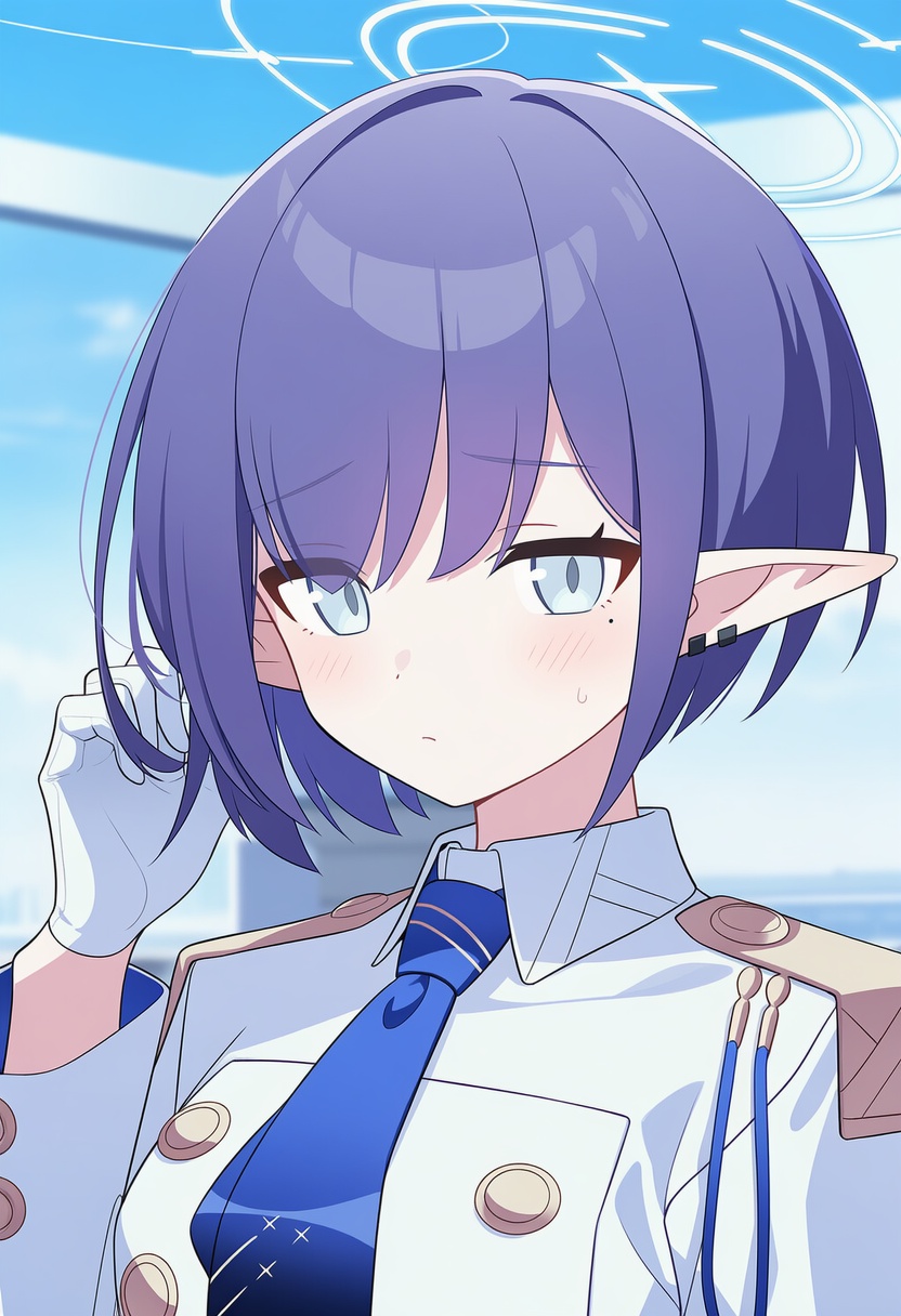 An image depicting aoi (blue archive)