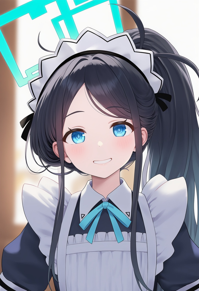 An image depicting aris (maid) (blue archive)