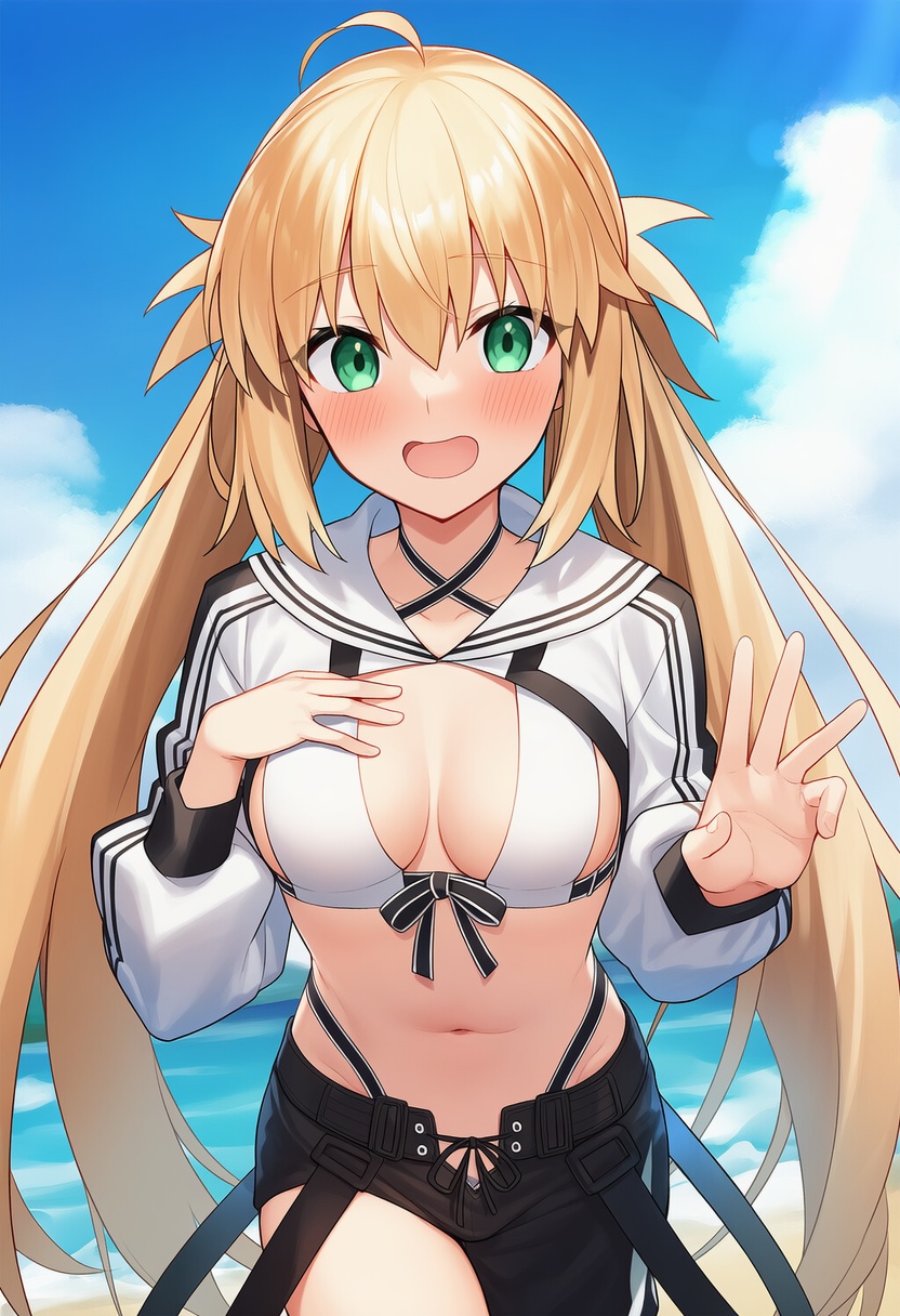 An image depicting artoria caster (swimsuit berserker) (first ascension) (fate)