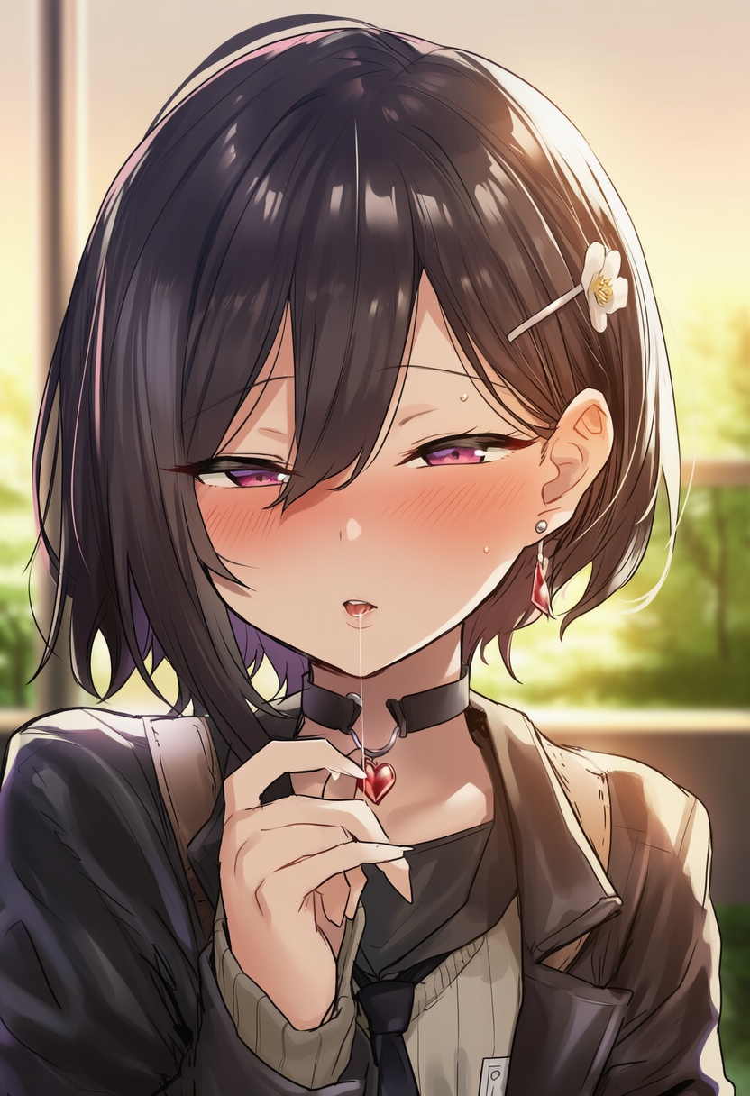 An image depicting after sweet kiss