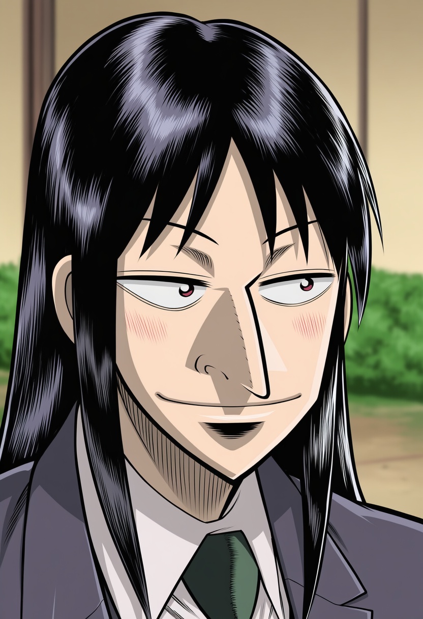 An image depicting akagi: yami ni oritatta tensai