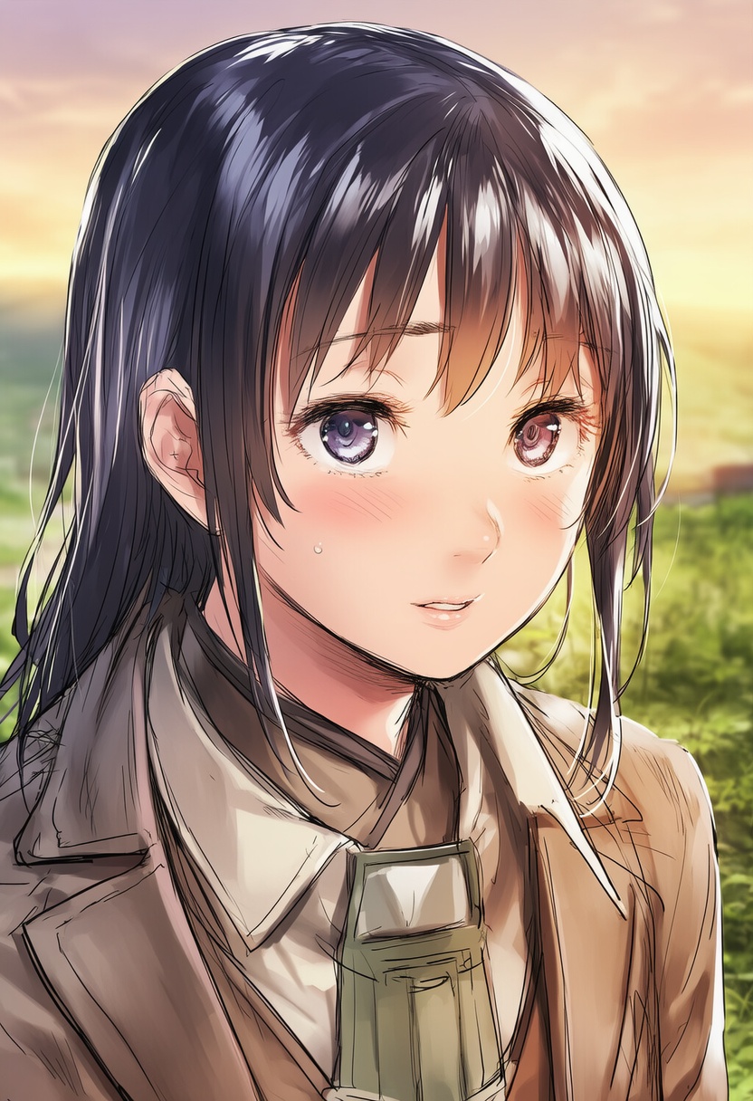 An image depicting akatsuki no amaneka to aoi kyojin