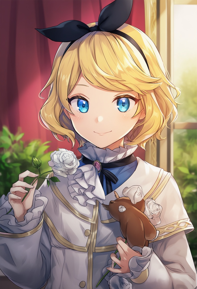 An image depicting alice in musicland (vocaloid)