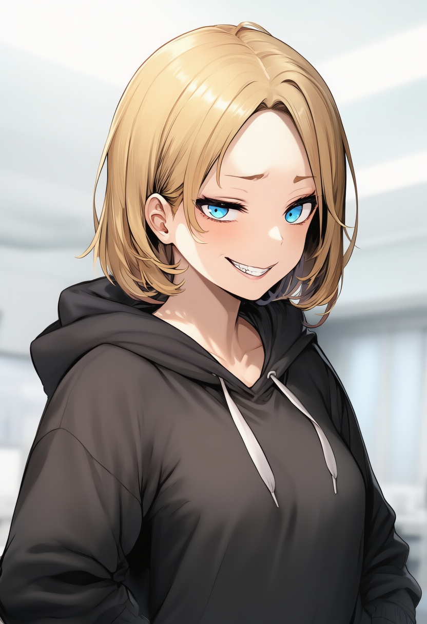 An image depicting evil grin