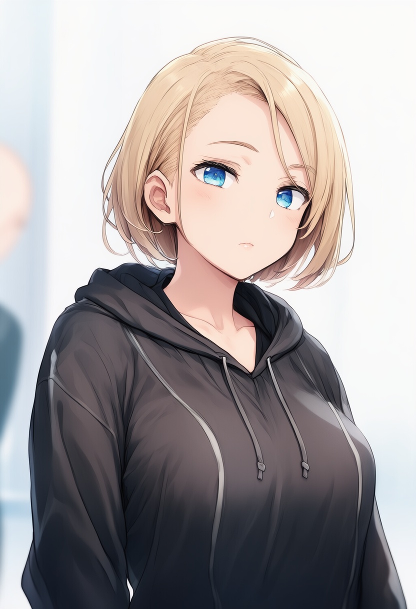 An image depicting bald female