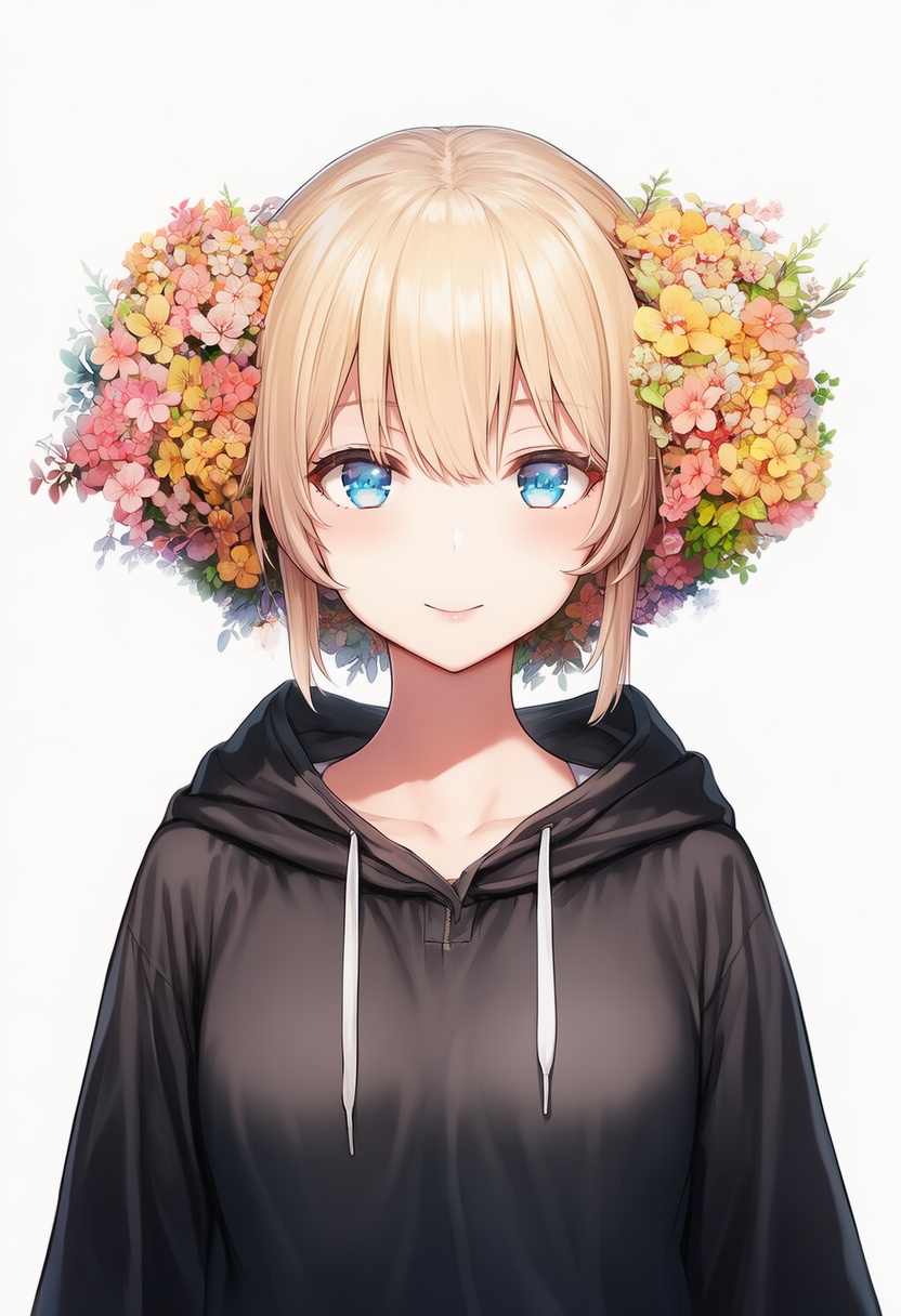 An image depicting flower-shaped hair