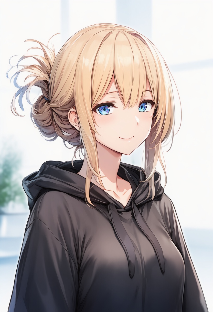 An image depicting folded ponytail