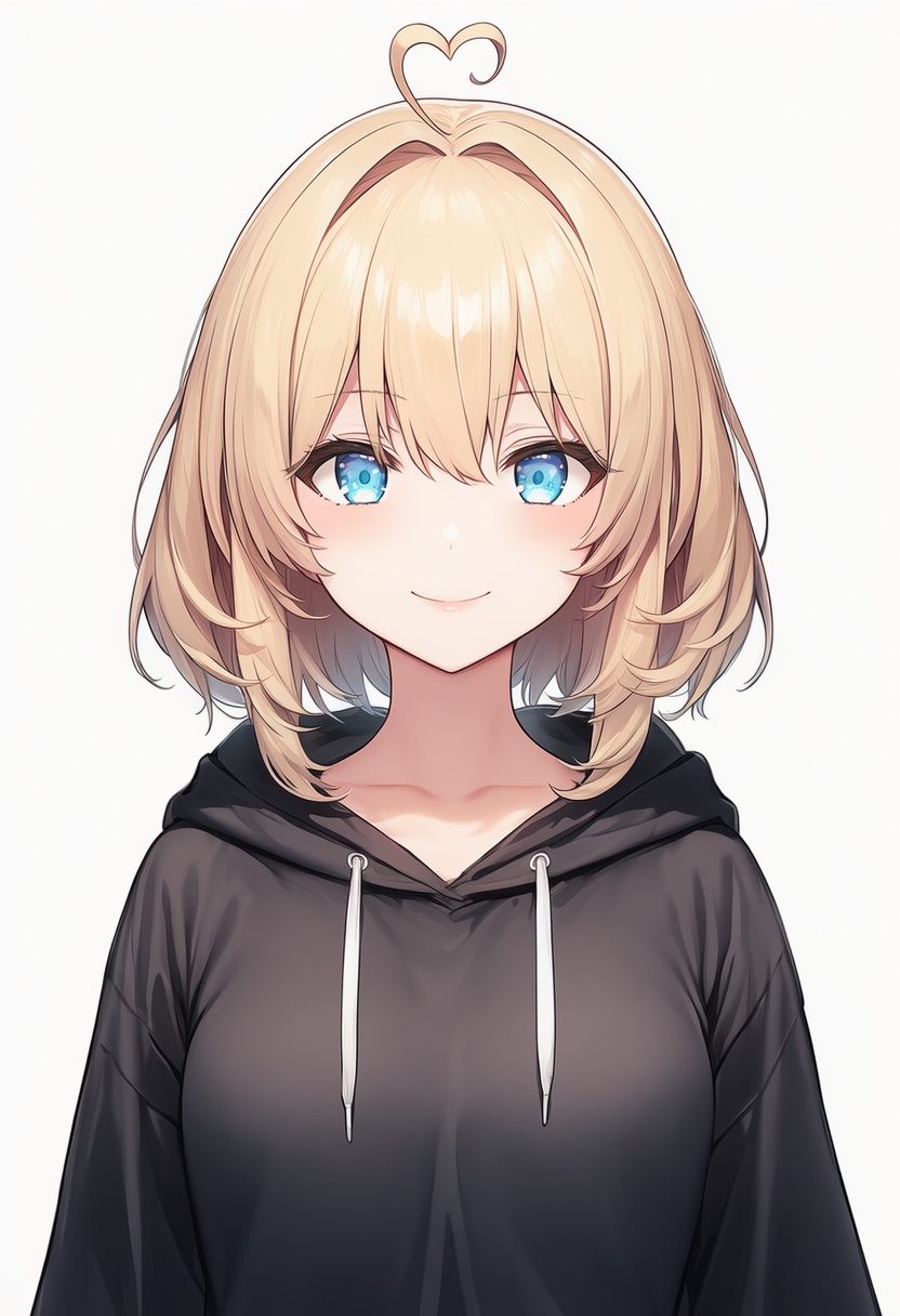 An image depicting heart ahoge