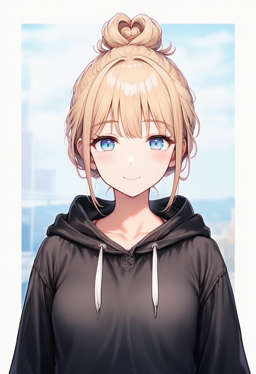 An image depicting heart hair bun