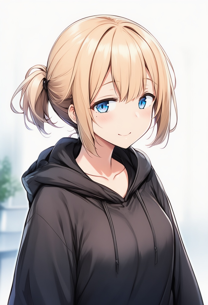 An image depicting short ponytail