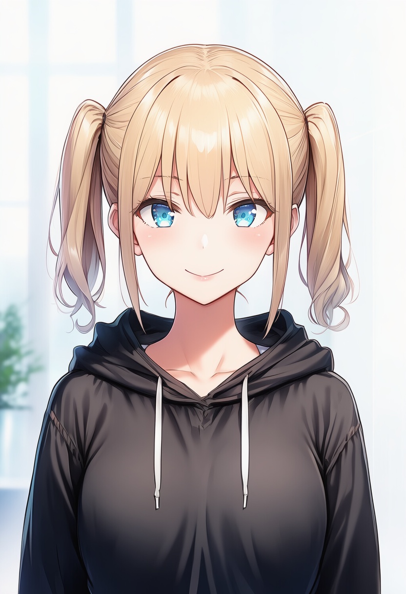 An image depicting short twintails
