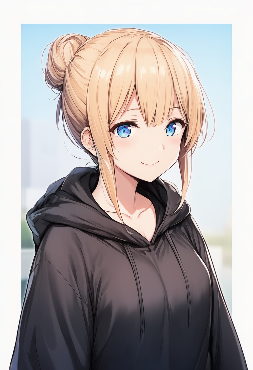 An image depicting single hair bun